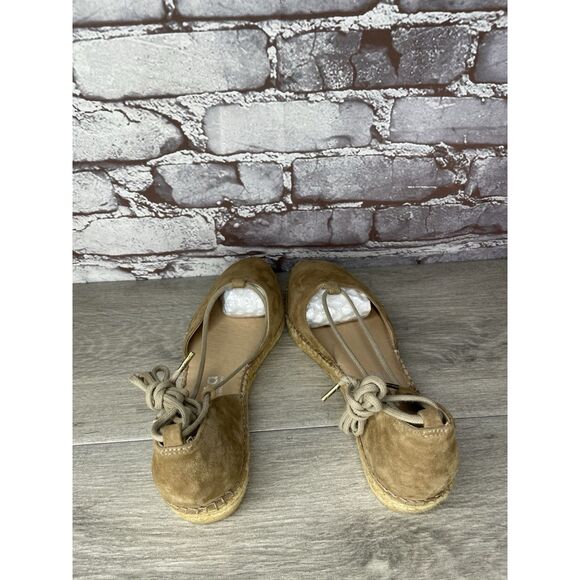 Viscata Barceloneta Tan Brown Suede Lace Espadrilles Mules Women’s 39EU/8.5M US - Picture 8 of 16